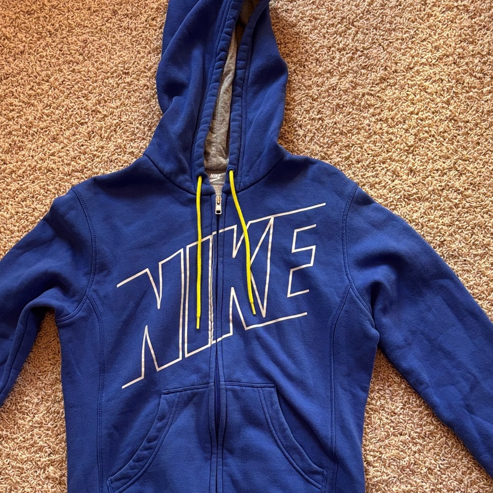 Nike Royal Blue Hoodie with Yellow Accents